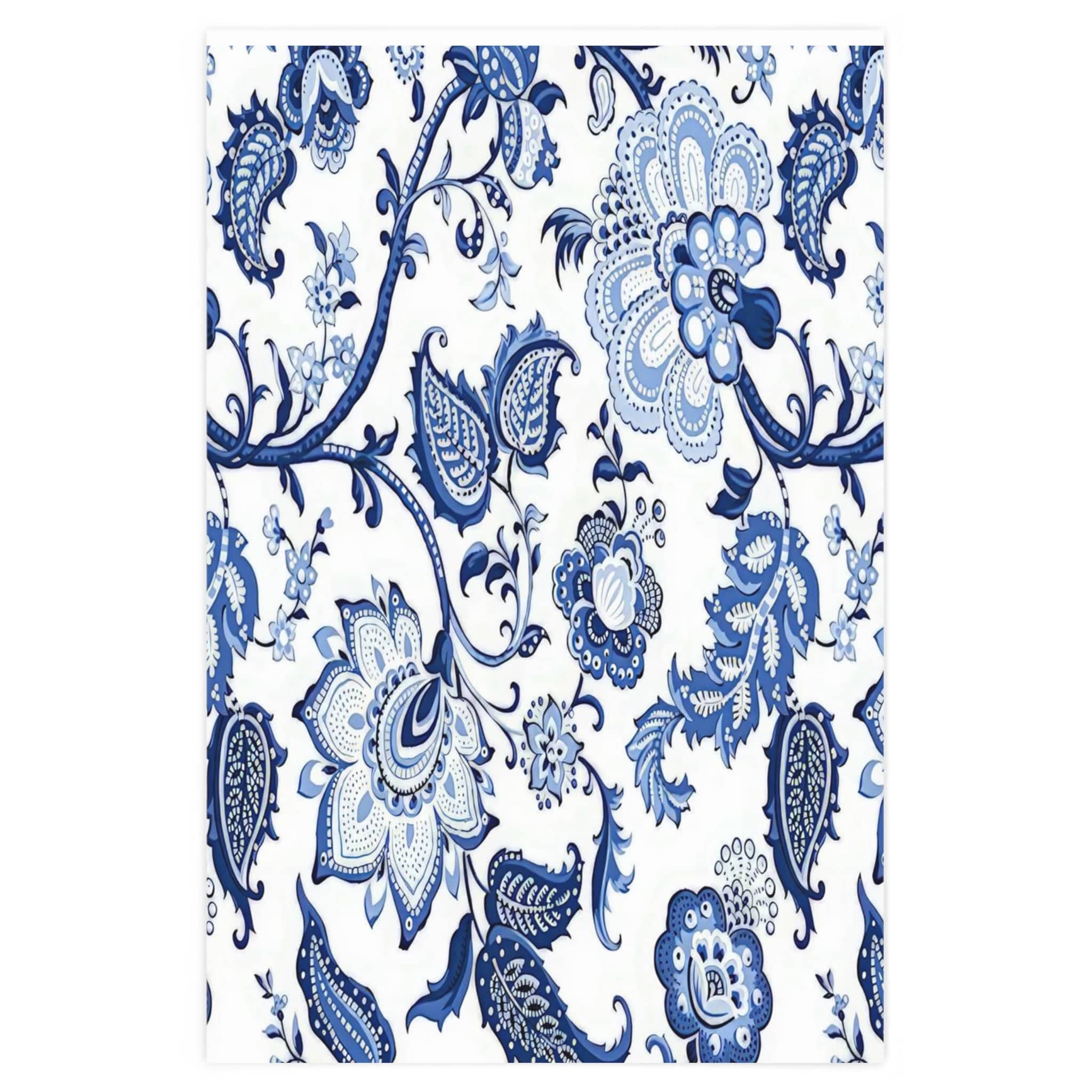 Chinoiserie Jacobean Floral Wrapping Paper, Country Farmhouse Grandmil –  Kate McEnroe New York